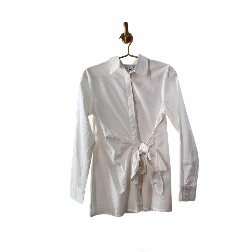 NEW ICHI women's lia long sleeve shirt in white